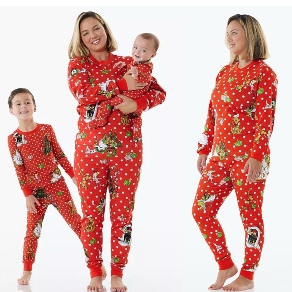 NWOT Pottery Barn Kids Adult GRINCH Pajamas